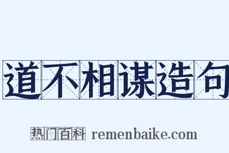 道不相谋造句是什么意思的图片